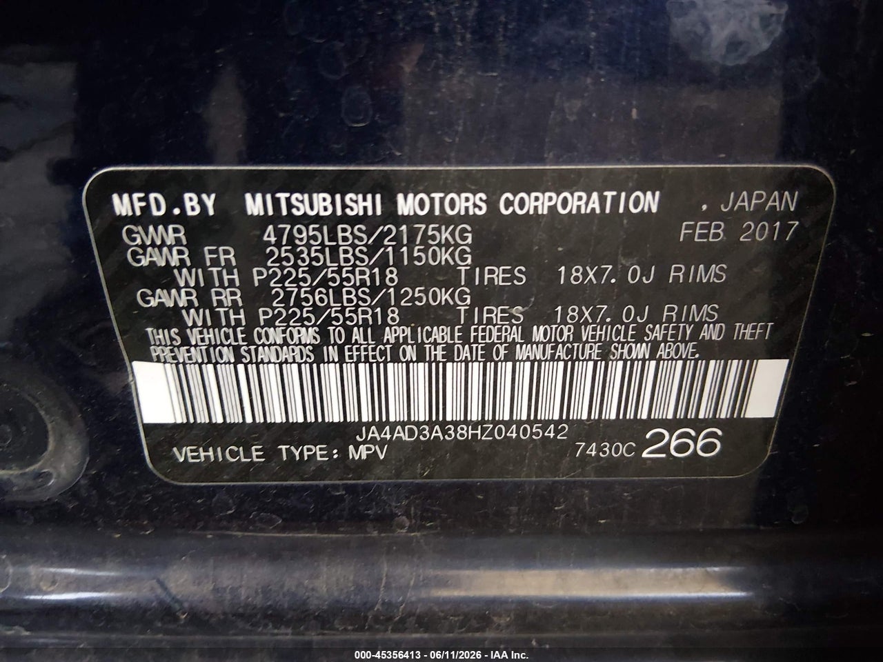 2017 MITSUBISHI OUTLANDER SE/SEL thumbnail 10