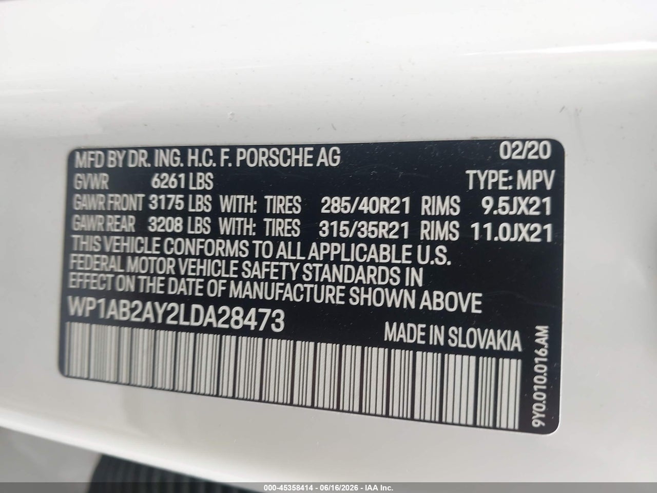2020 PORSCHE CAYENNE S thumbnail 10