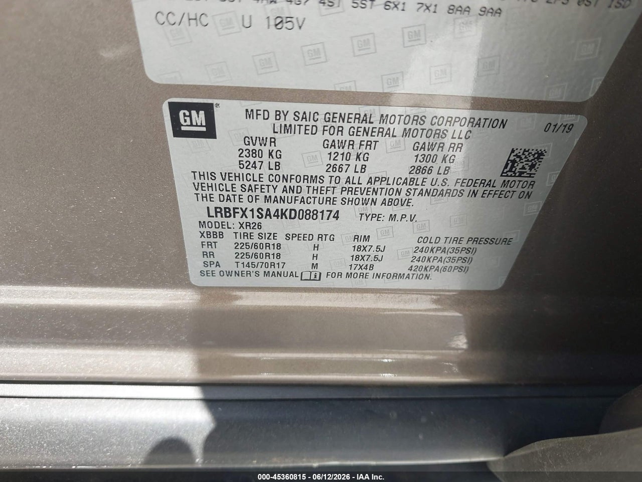 2019 BUICK ENVISION PREFERRED thumbnail 10