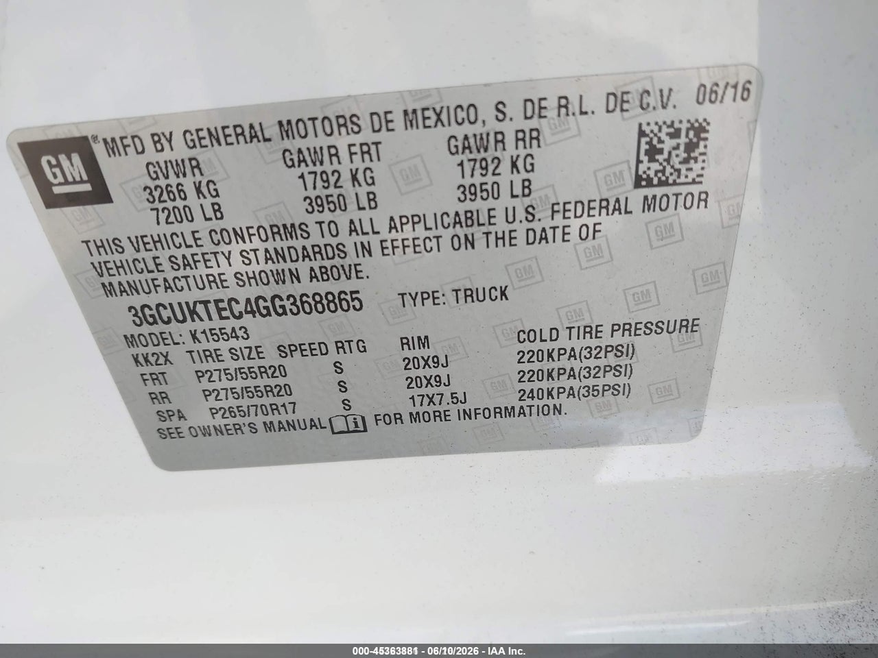 2016 CHEVROLET SILVERADO 1500 HIGH COUNTRY thumbnail 10