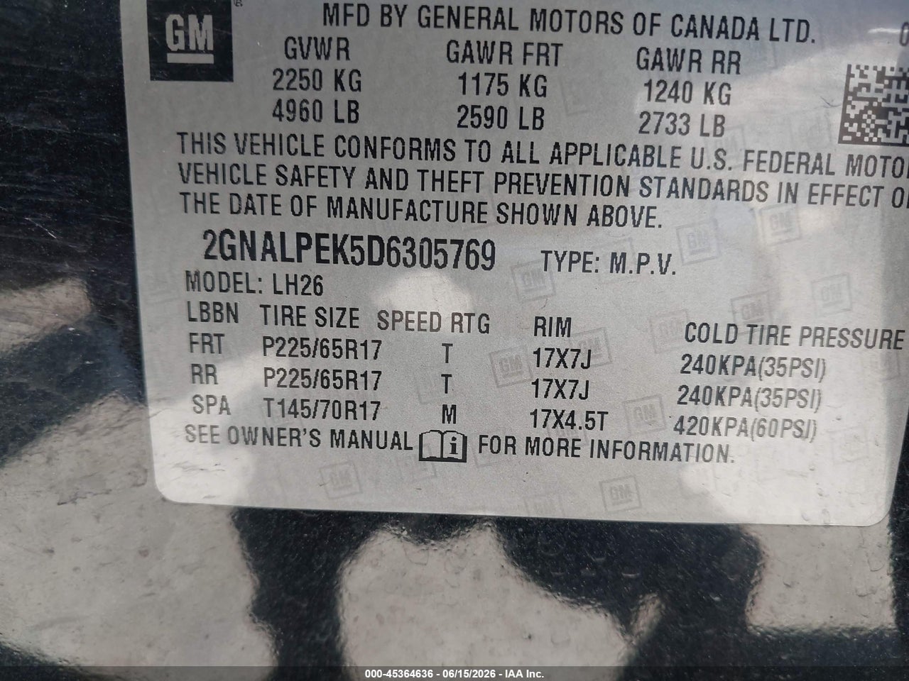 2013 CHEVROLET EQUINOX 2LT thumbnail 10