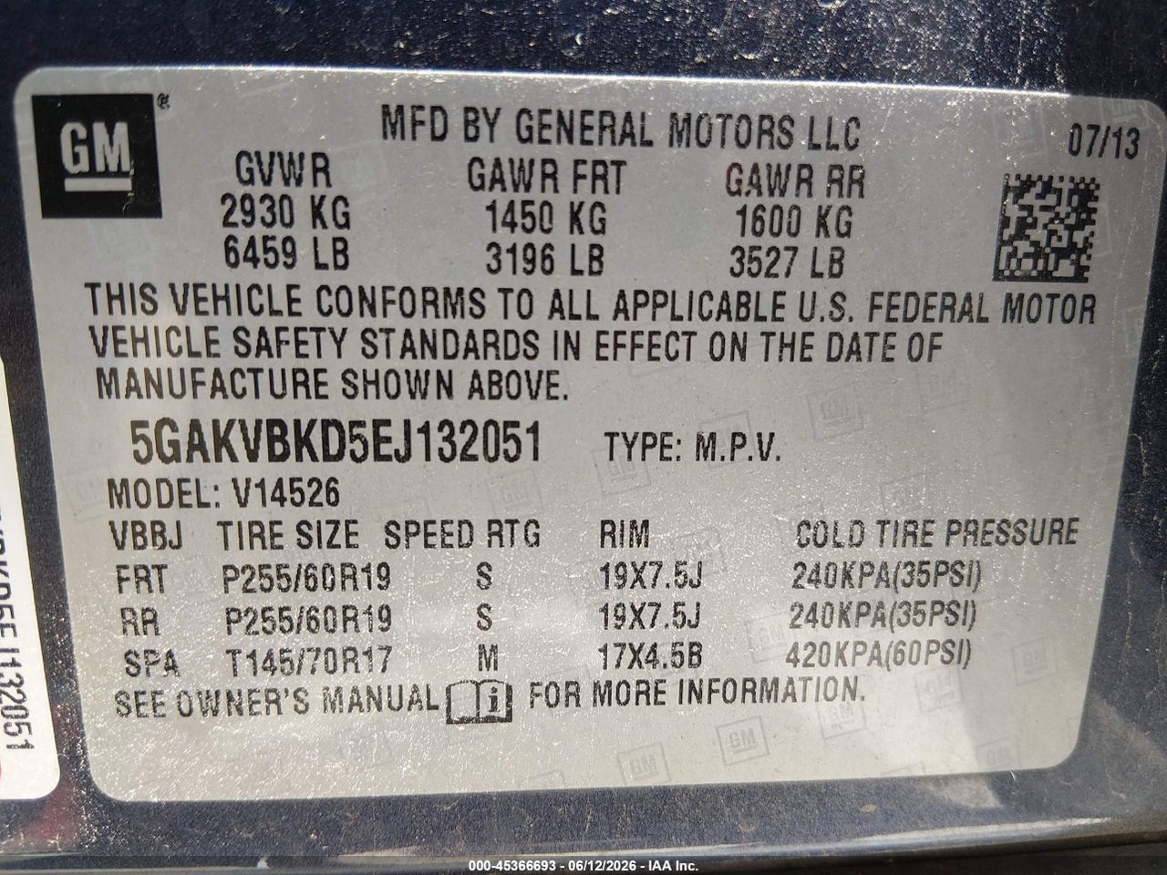 2014 BUICK ENCLAVE LEATHER thumbnail 10