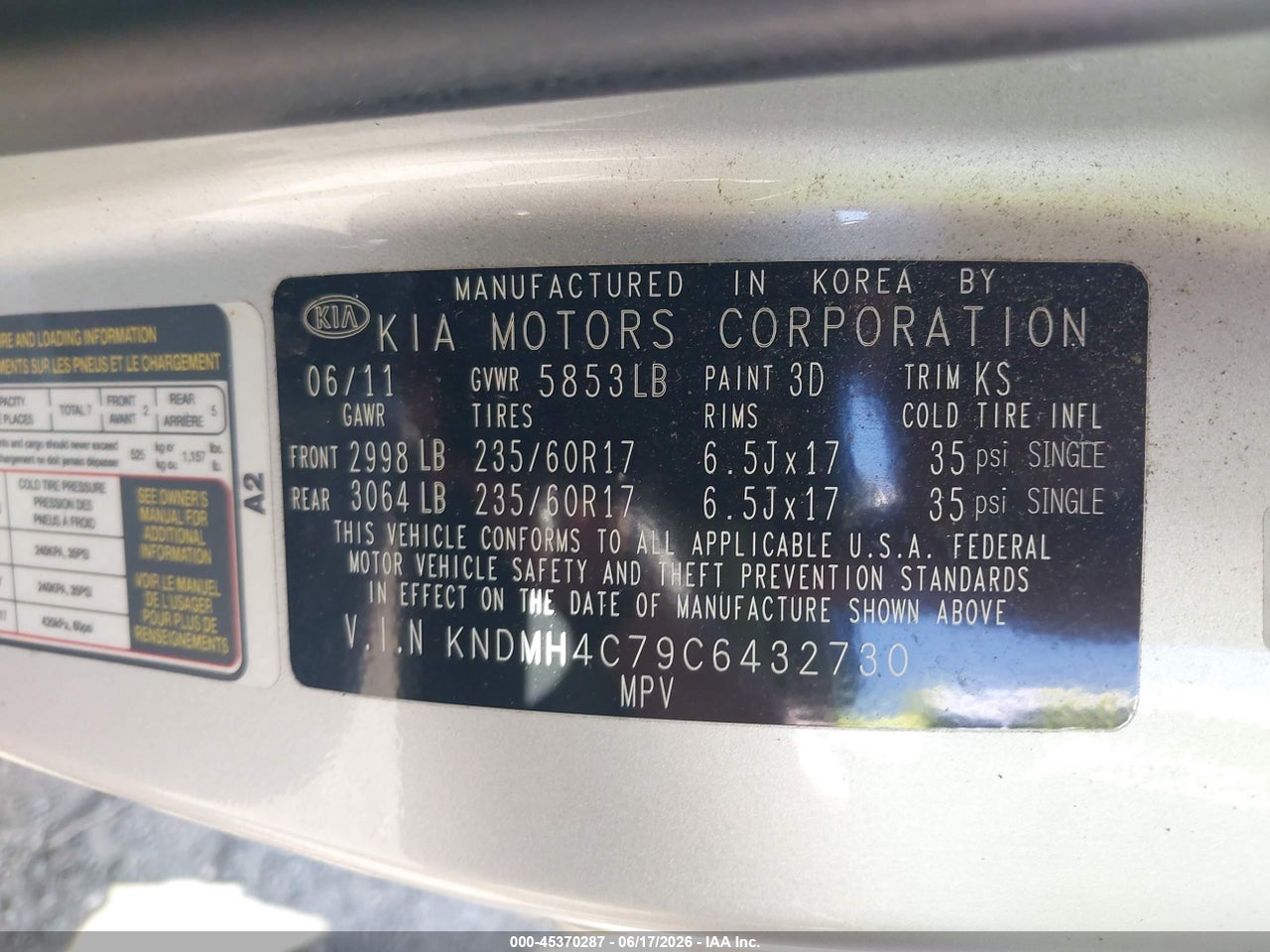 2012 KIA SEDONA EX thumbnail 10