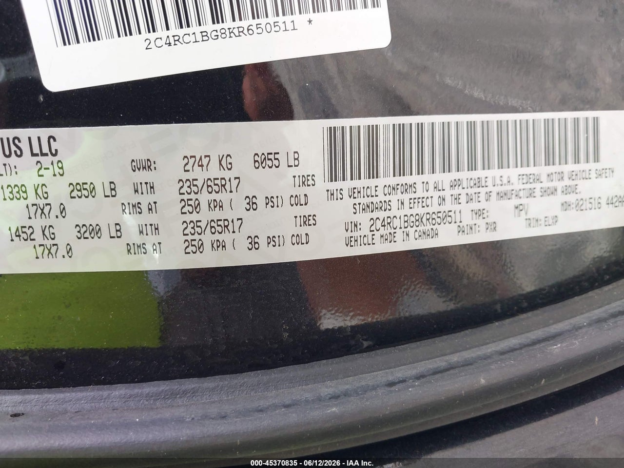 2019 CHRYSLER PACIFICA TOURING L thumbnail 10