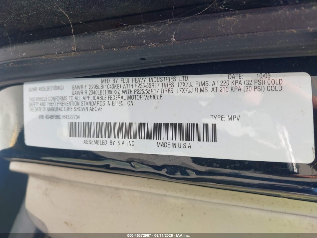 2006 SUBARU OUTBACK 3.0R L.L. BEAN EDITION thumbnail 10