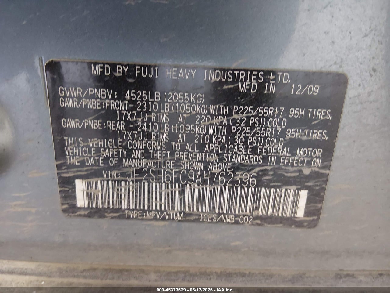 2010 SUBARU FORESTER 2.5XT LIMITED thumbnail 10