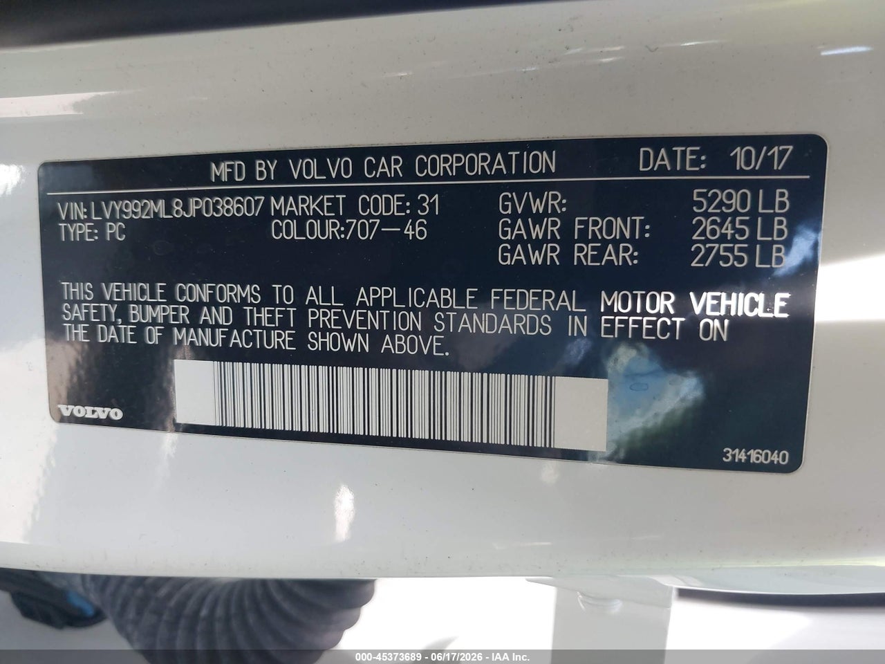 2018 VOLVO S90 T6 INSCRIPTION thumbnail 10