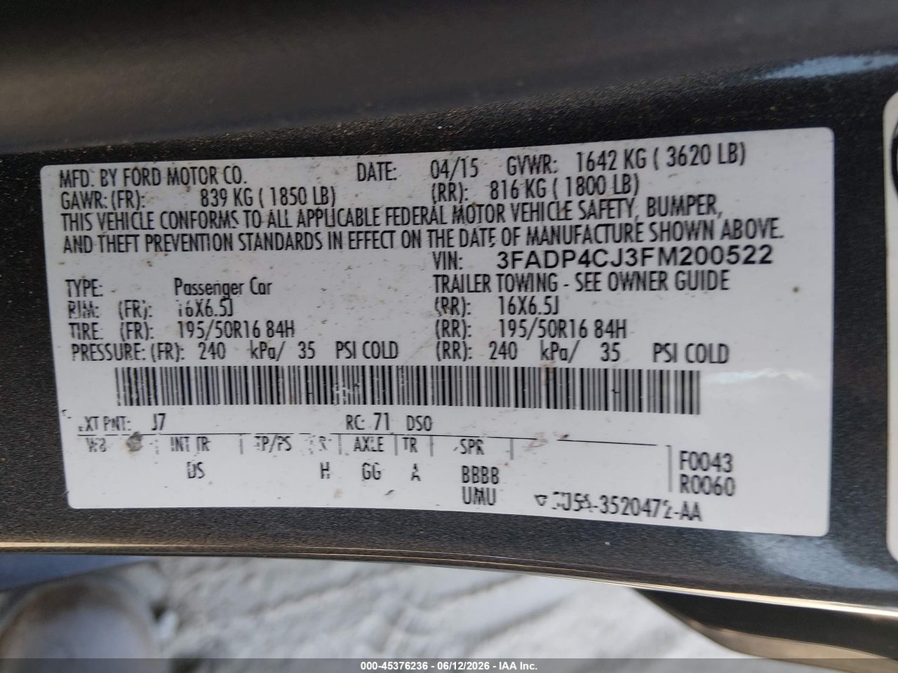 2015 FORD FIESTA TITANIUM thumbnail 10