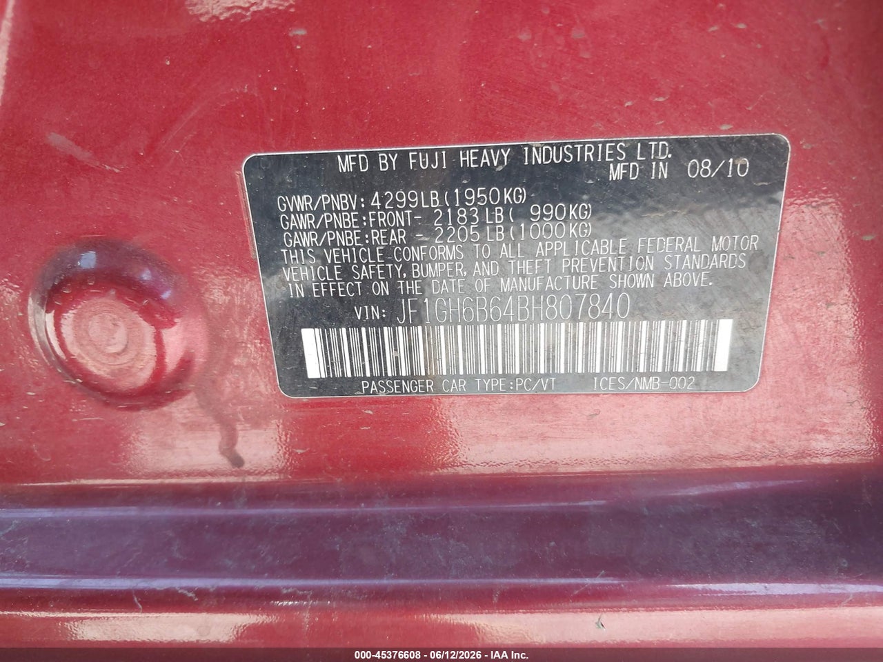 2011 SUBARU IMPREZA 2.5I PREMIUM thumbnail 10