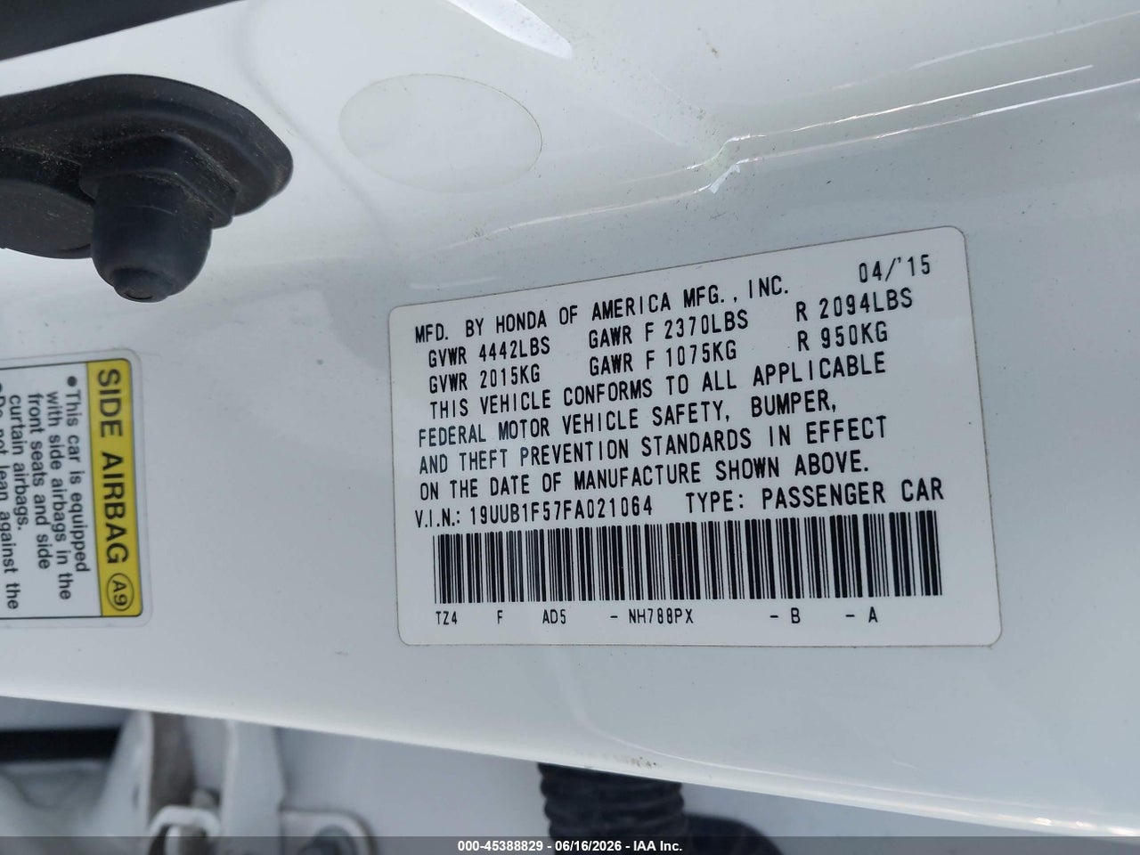 2015 ACURA TLX TECH thumbnail 10
