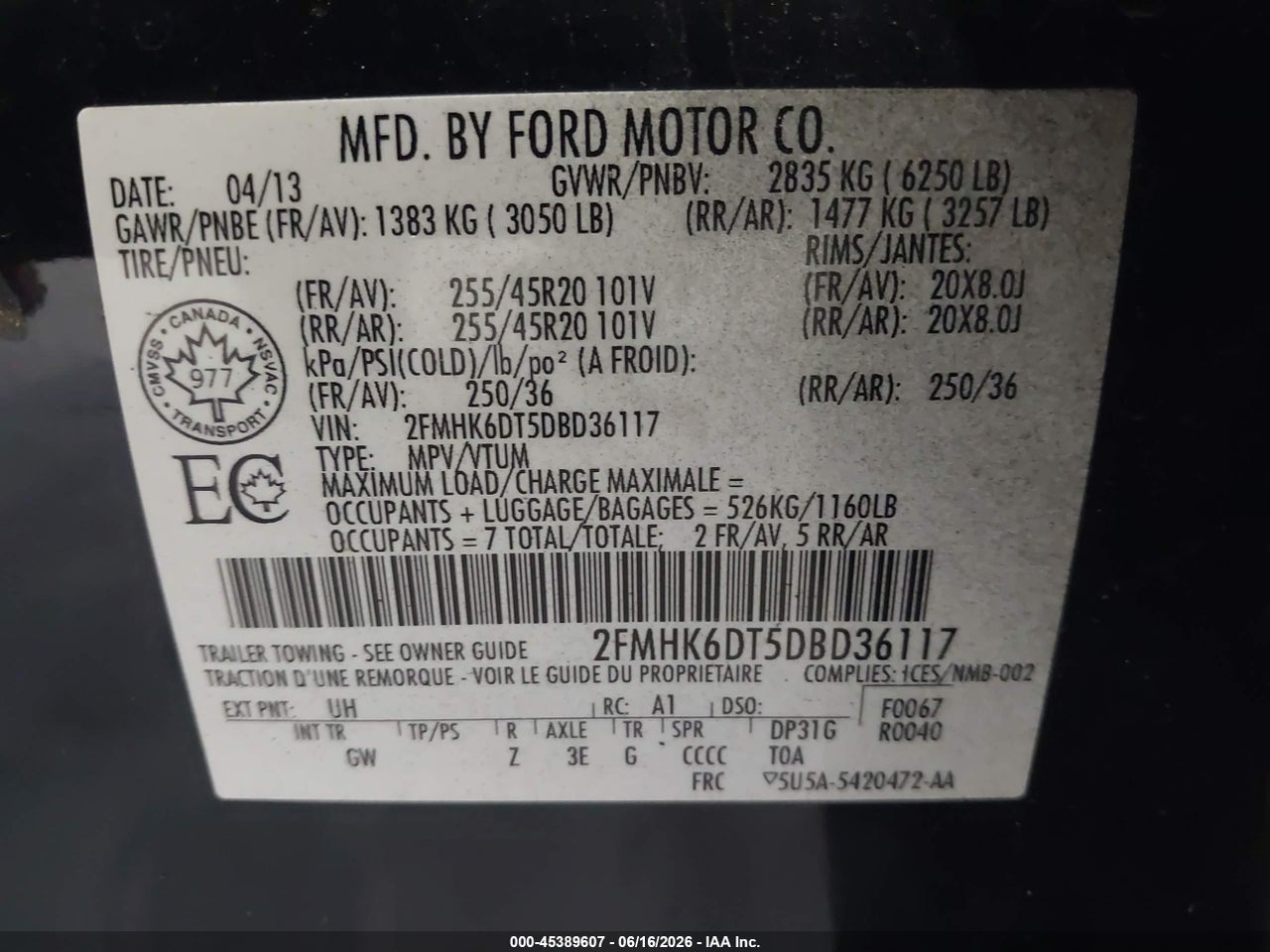 2013 FORD FLEX LIMITED thumbnail 10