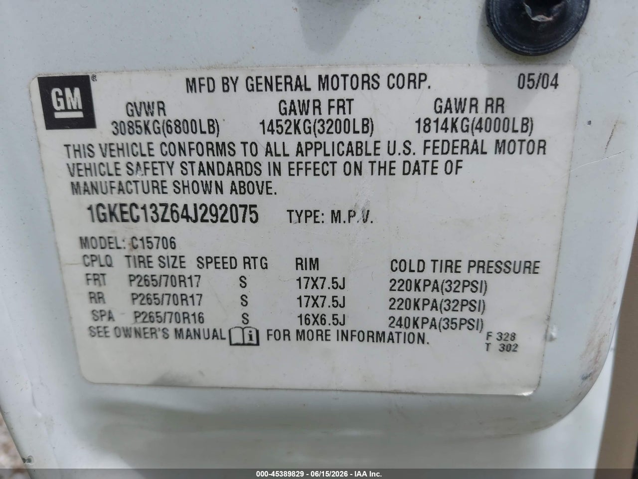 2004 GMC YUKON SLT thumbnail 10