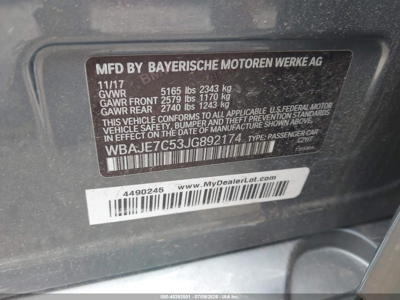 2018 BMW 540I XDRIVE thumbnail 10