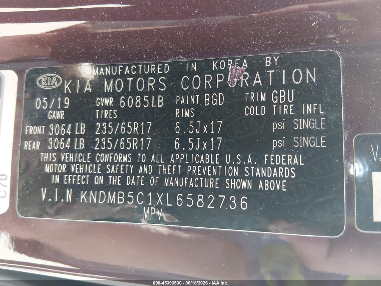 2020 KIA SEDONA LX thumbnail 10