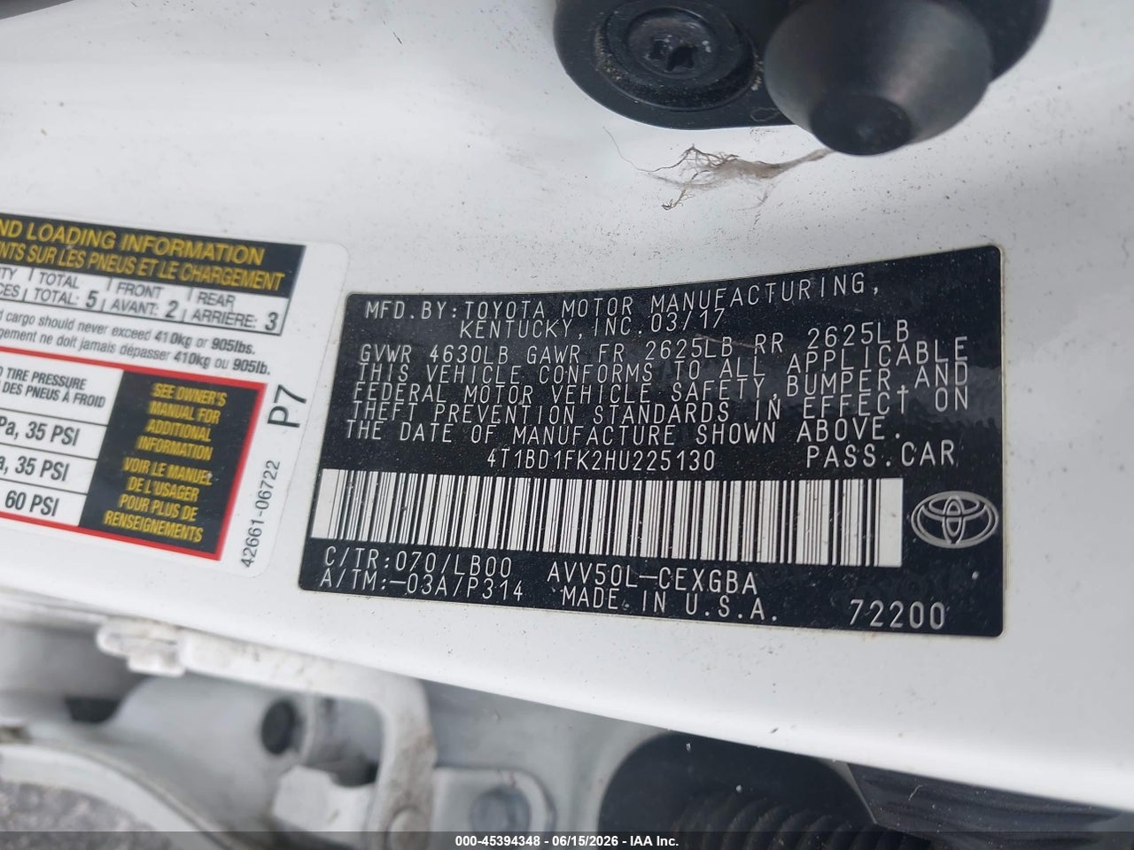 2017 TOYOTA CAMRY HYBRID XLE thumbnail 10