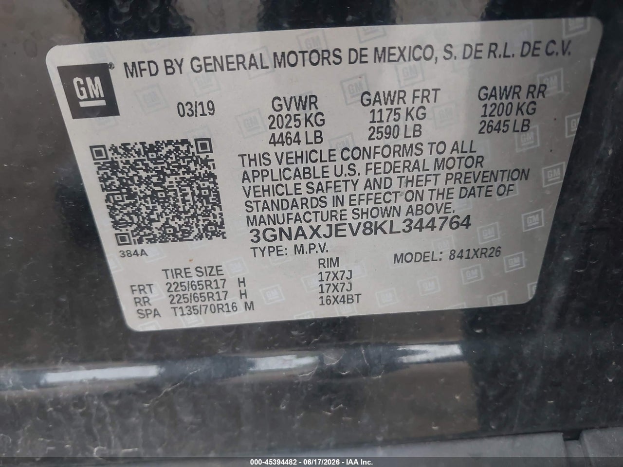 2019 CHEVROLET EQUINOX LT thumbnail 10