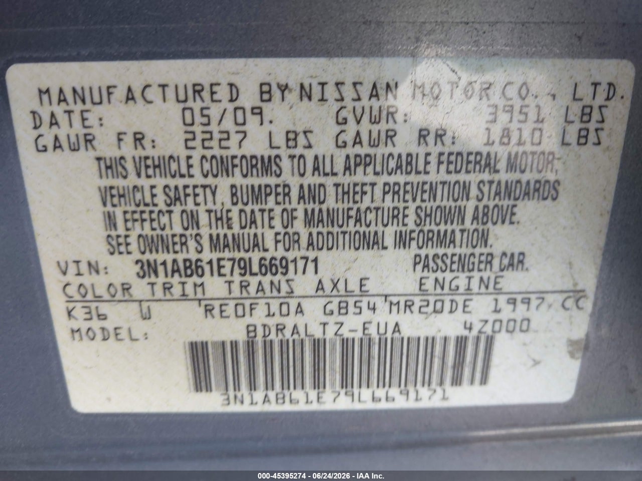 2009 NISSAN SENTRA 2.0S thumbnail 10