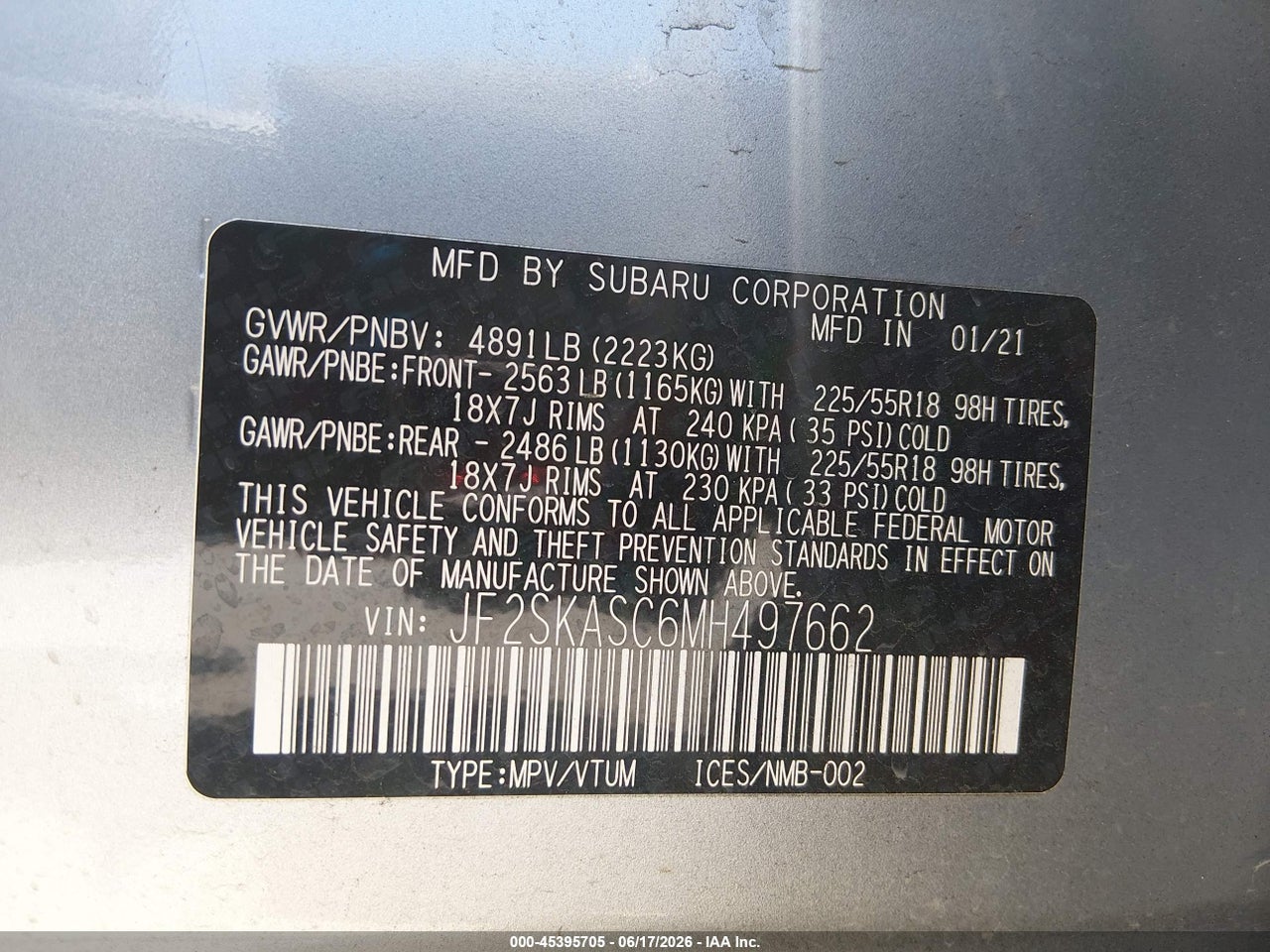 2021 SUBARU FORESTER LIMITED thumbnail 10