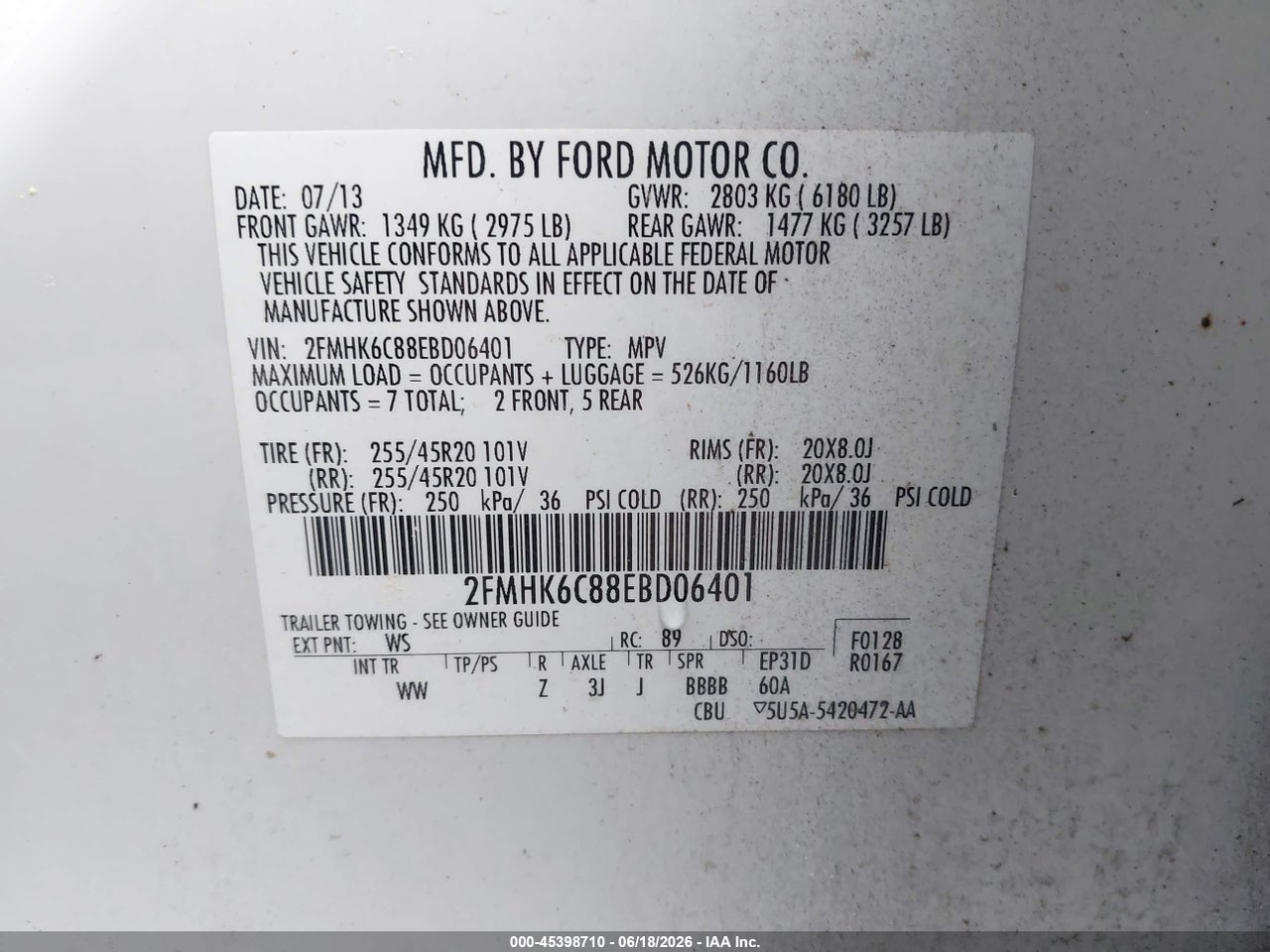 2014 FORD FLEX SEL thumbnail 10