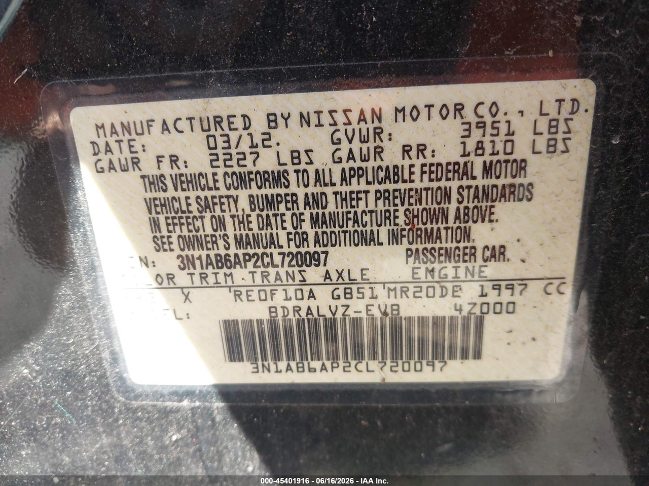 2012 NISSAN SENTRA 2.0 SL thumbnail 10