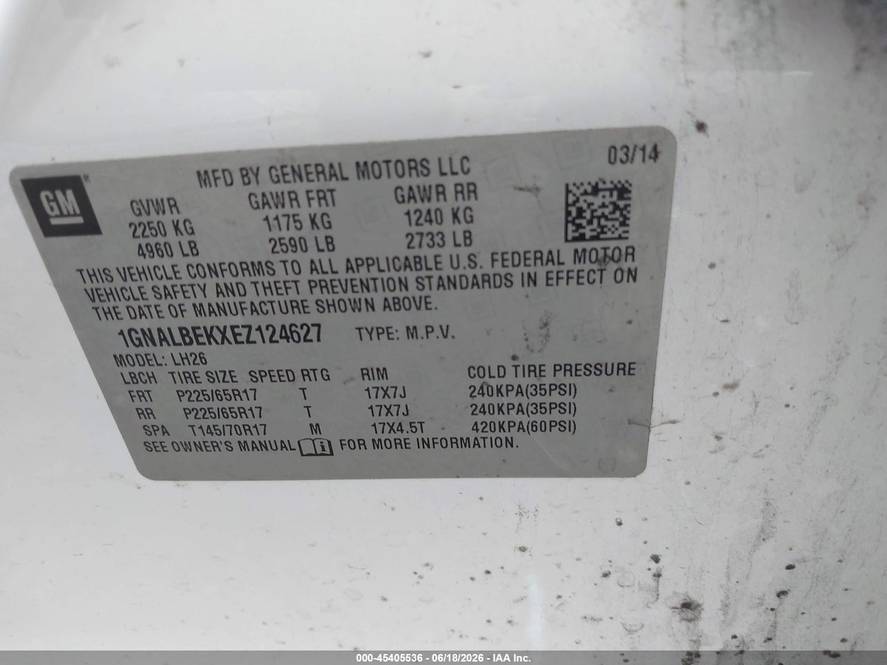 2014 CHEVROLET EQUINOX LT thumbnail 10