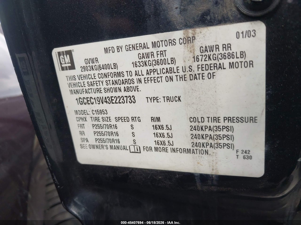 2003 CHEVROLET SILVERADO 1500   thumbnail 10