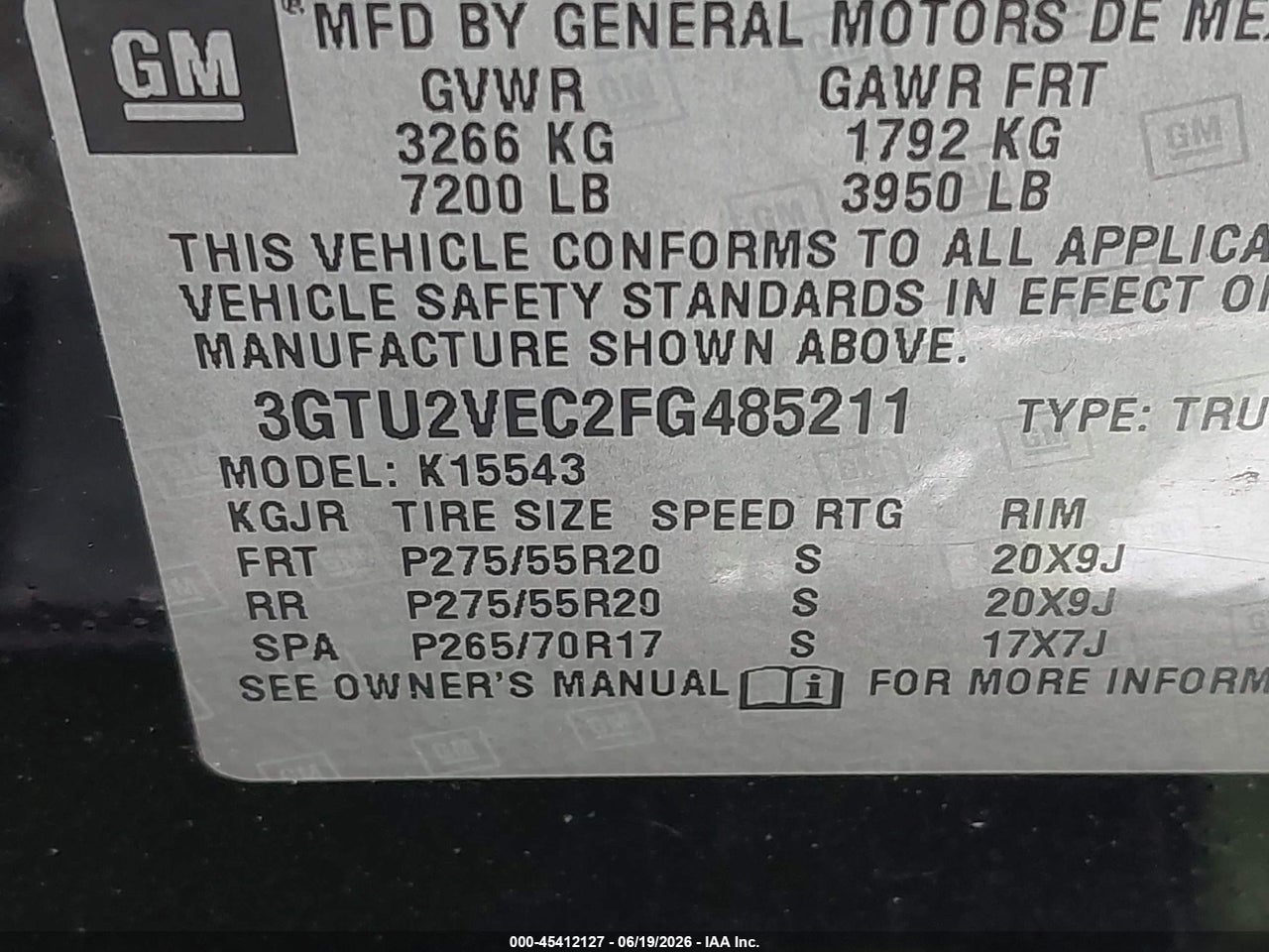 2015 GMC SIERRA 1500 SLT thumbnail 10