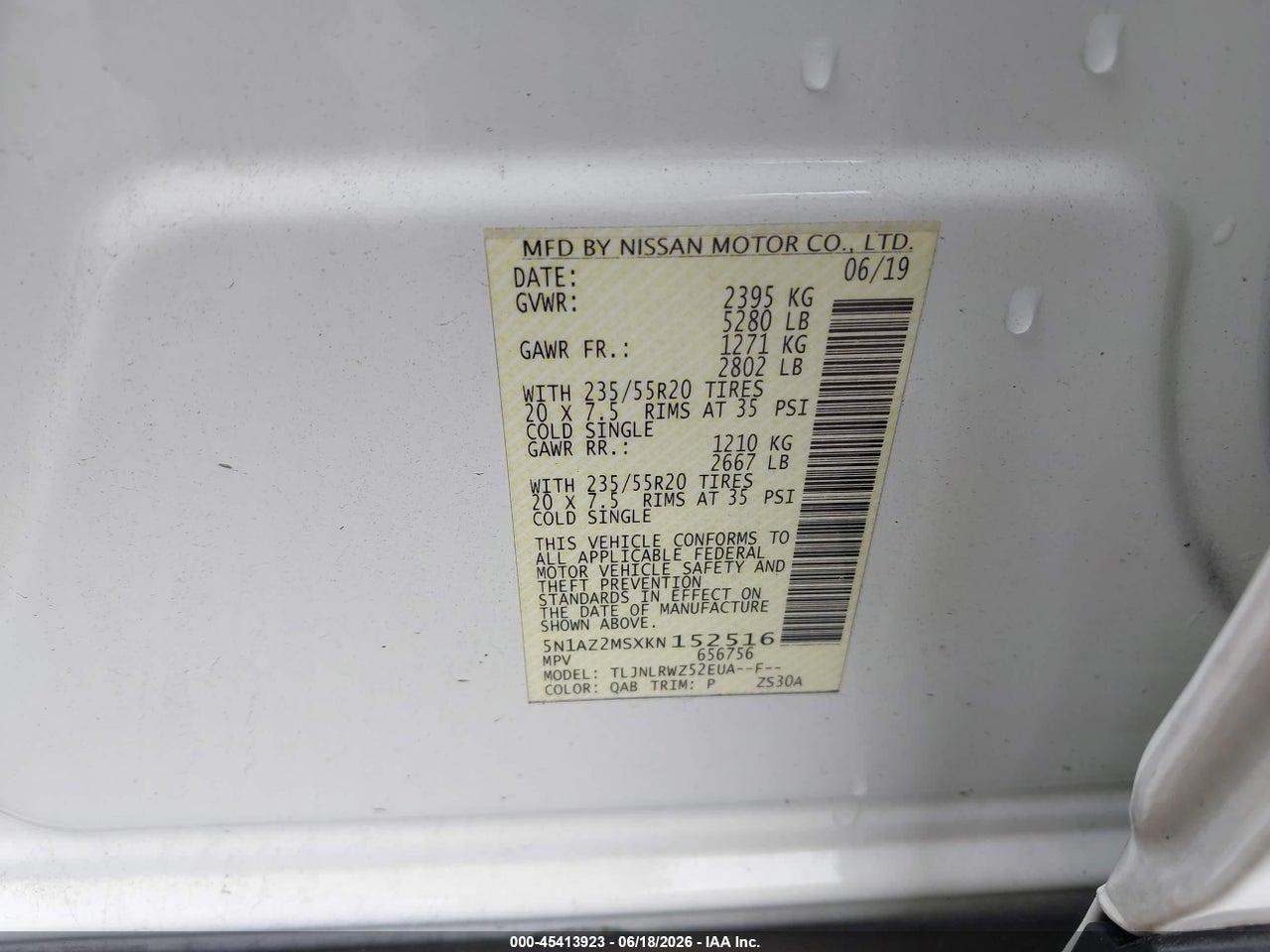 2019 NISSAN MURANO SL thumbnail 10