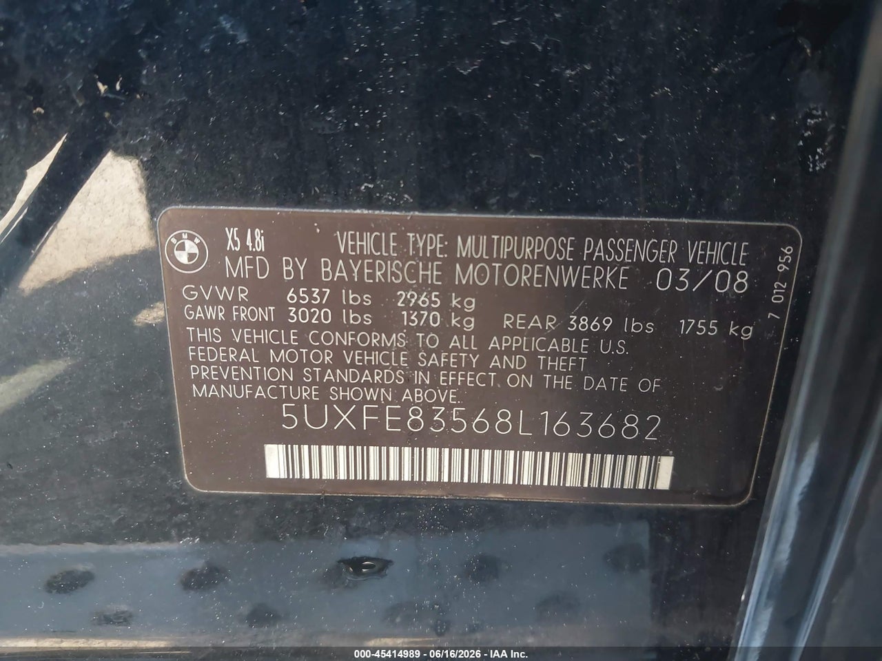 2008 BMW X5 4.8I thumbnail 10