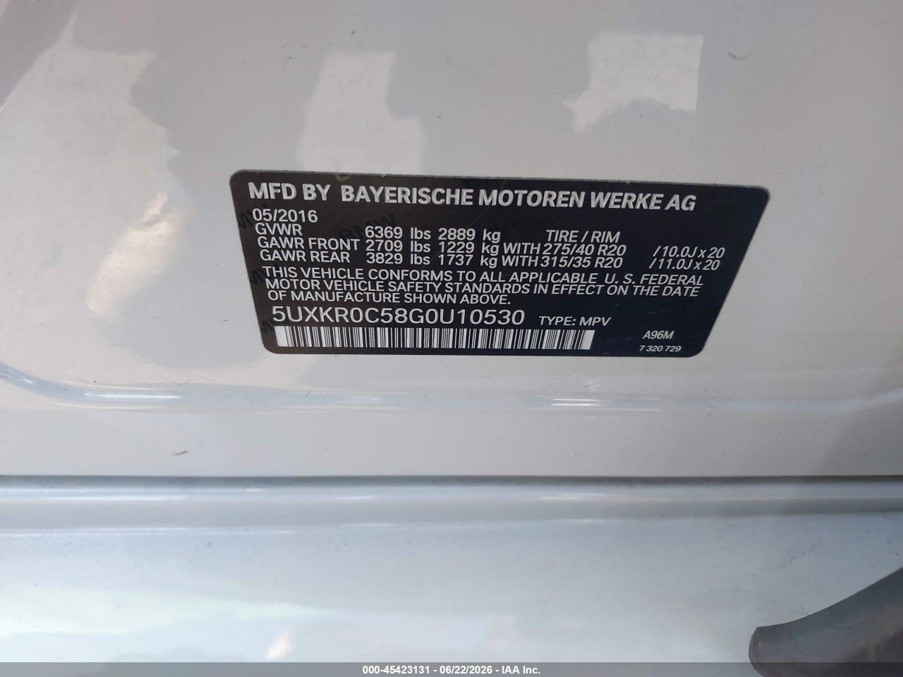 2016 BMW X5 XDRIVE35I thumbnail 10