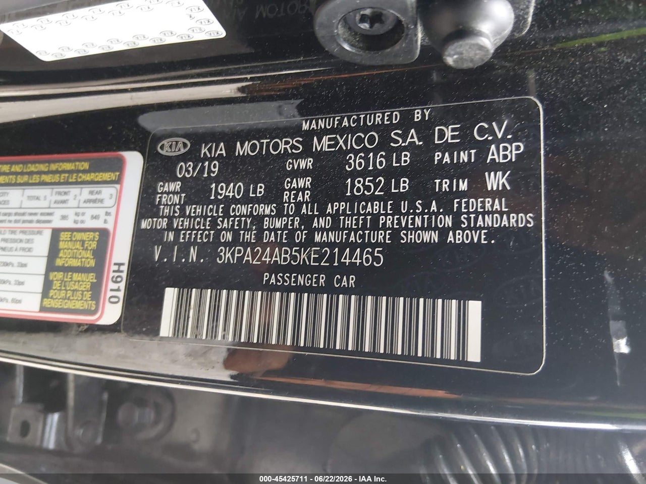 2019 KIA RIO S thumbnail 10
