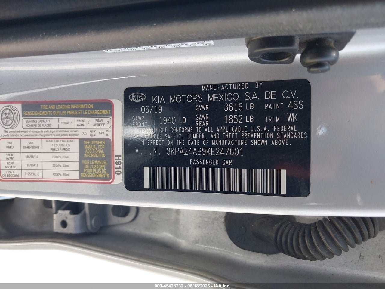 2019 KIA RIO LX thumbnail 10
