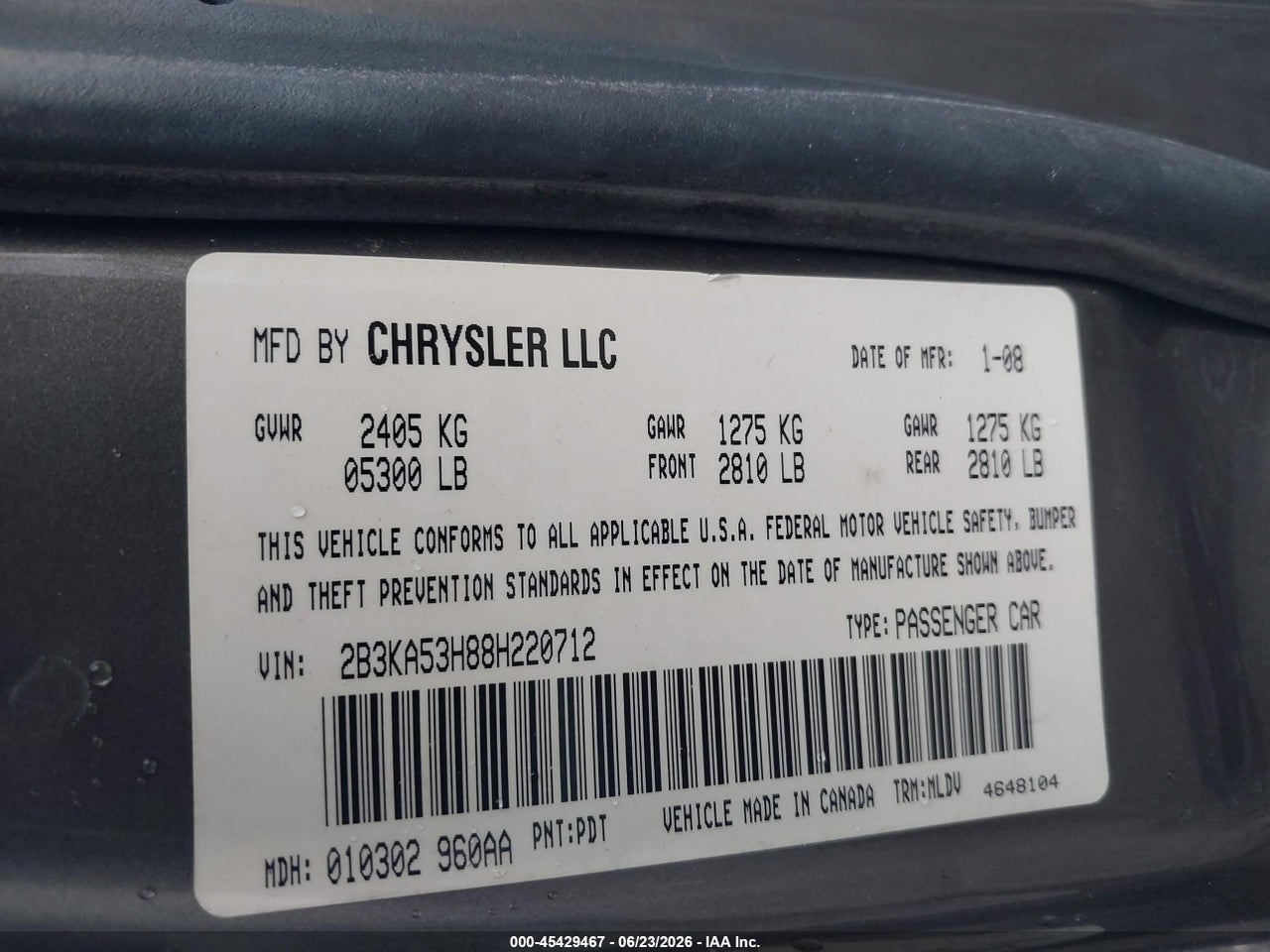 2008 DODGE CHARGER R/T thumbnail 10
