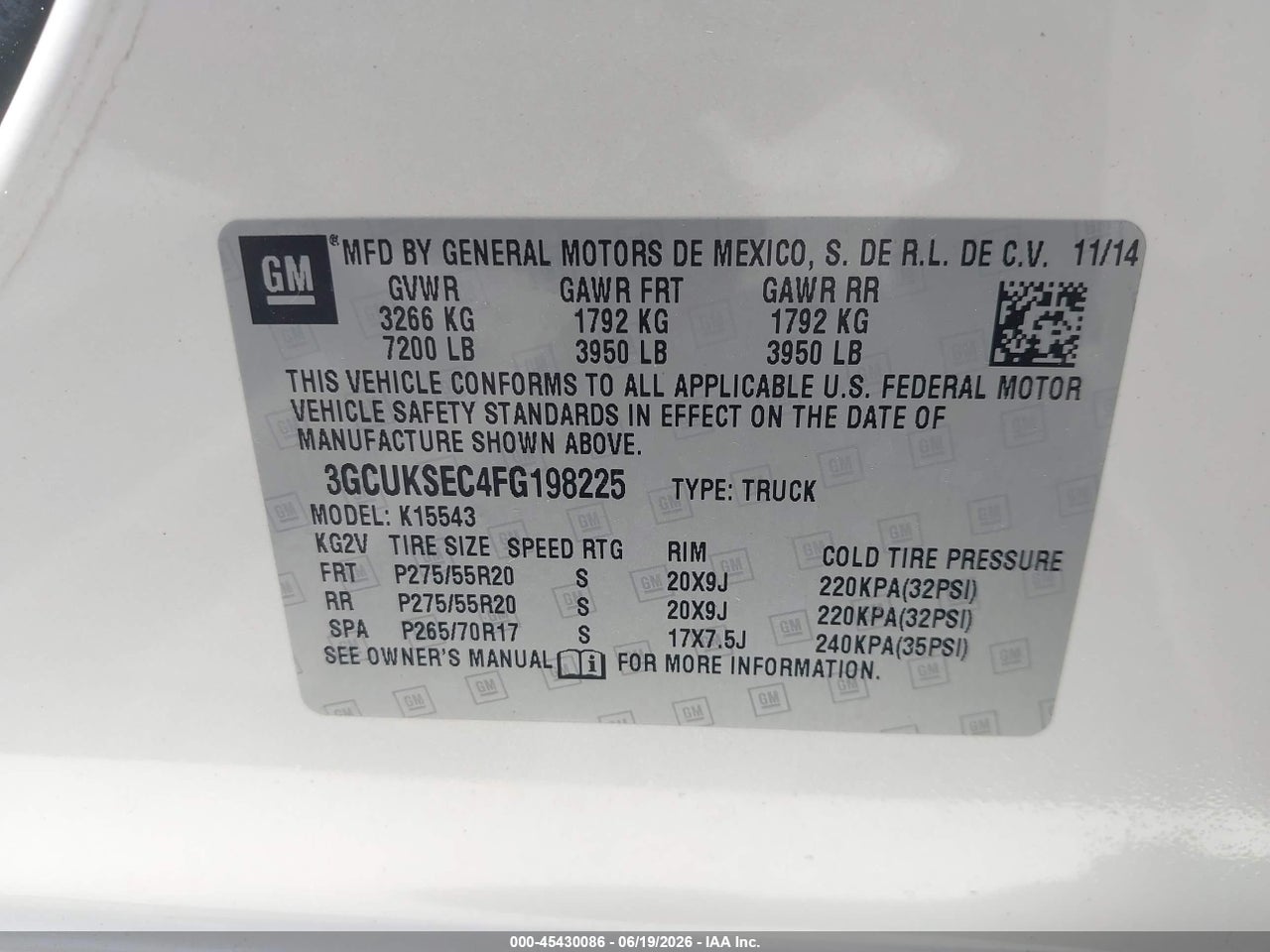 2015 CHEVROLET SILVERADO 1500 LTZ thumbnail 10