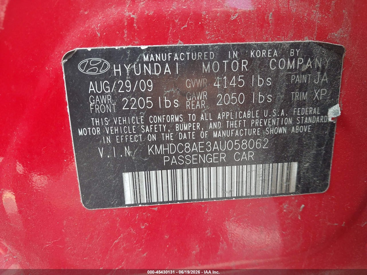 2010 HYUNDAI ELANTRA TOURING GLS thumbnail 10