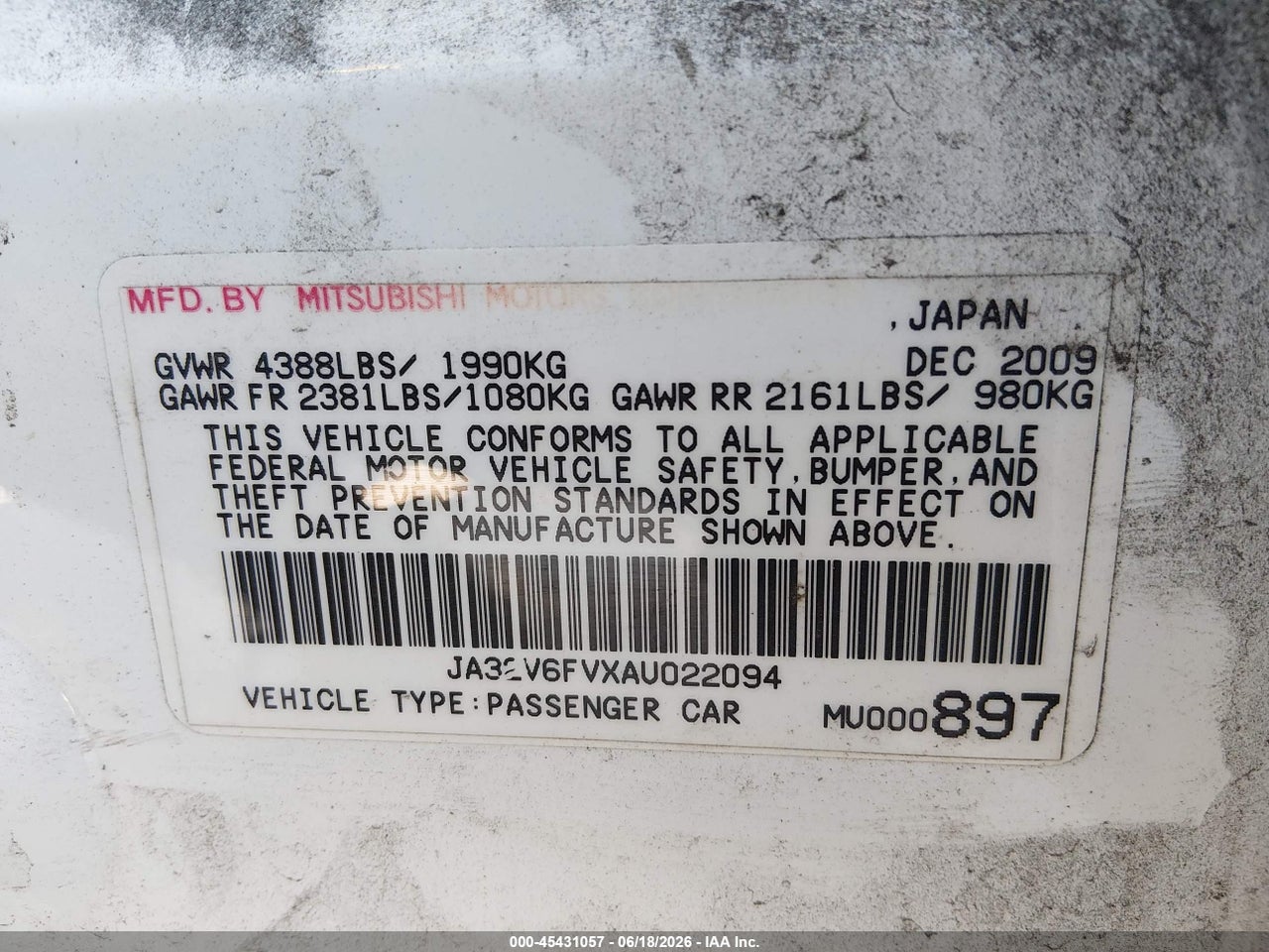 2010 MITSUBISHI LANCER RALLIART thumbnail 10