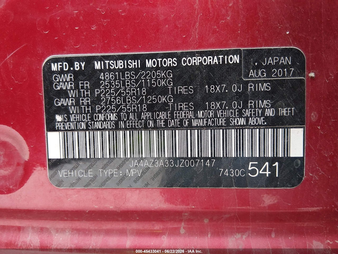 2018 MITSUBISHI OUTLANDER SE thumbnail 10
