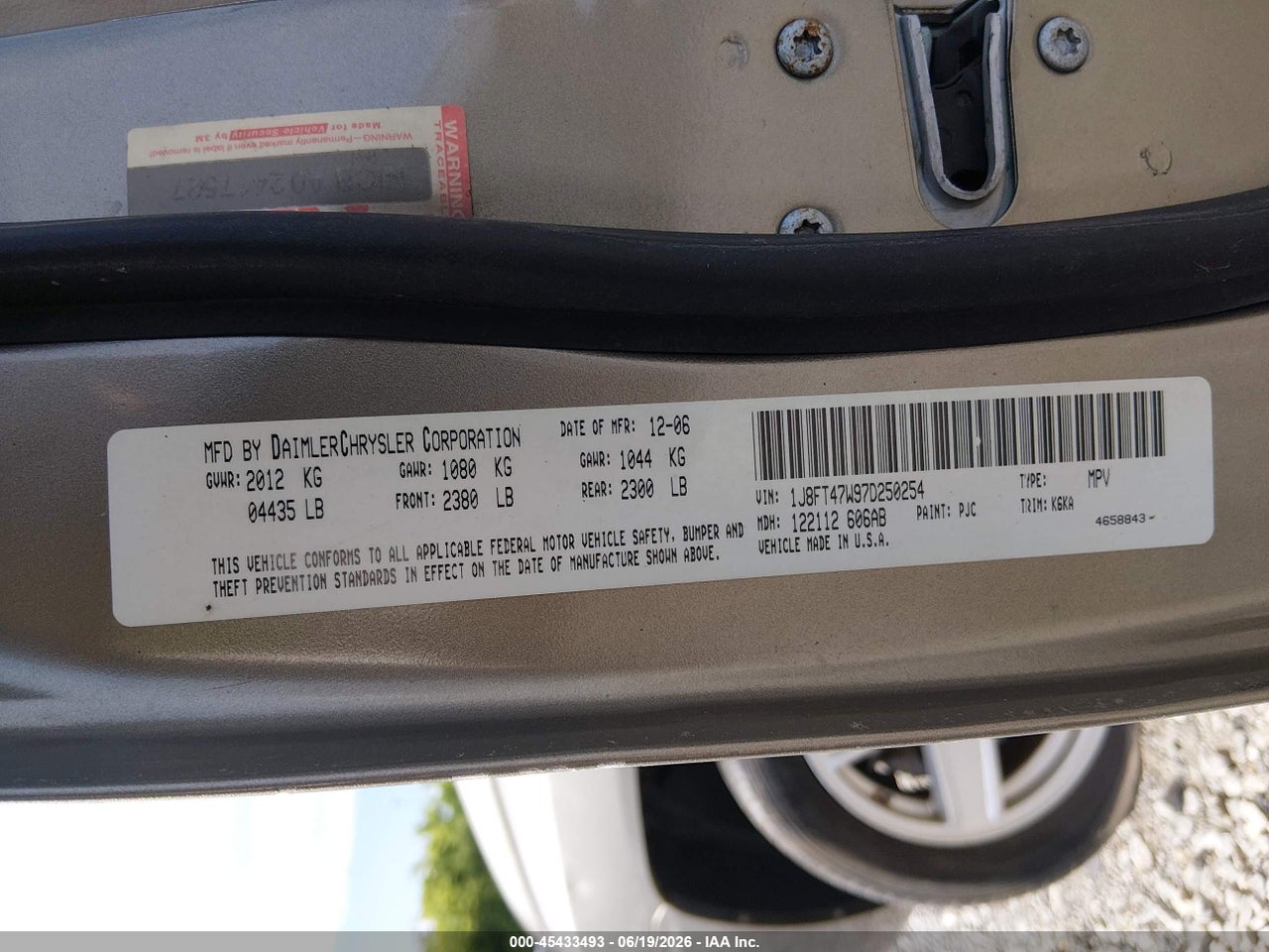 2007 JEEP COMPASS SPORT thumbnail 10