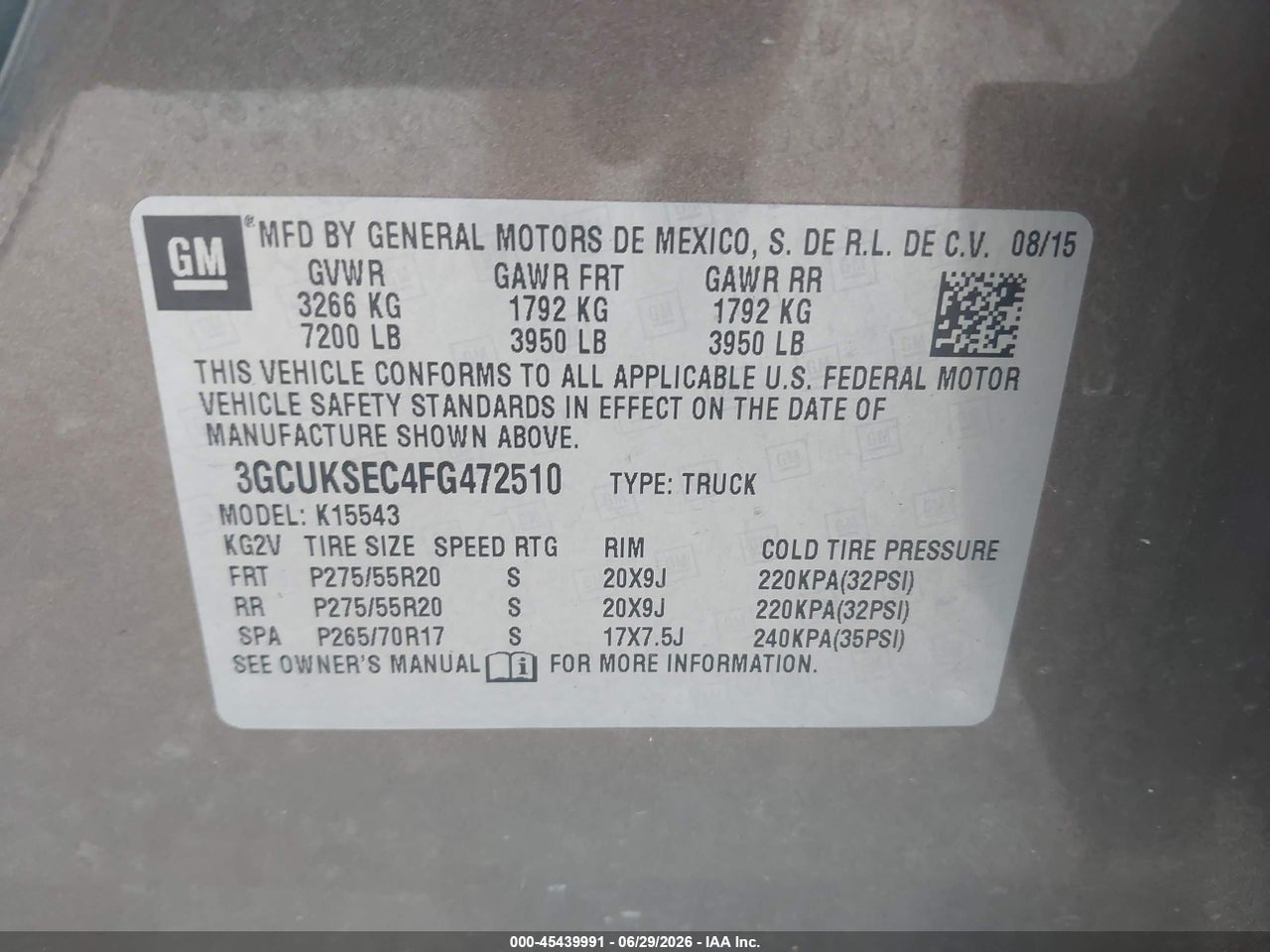 2015 CHEVROLET SILVERADO 1500 LTZ thumbnail 10