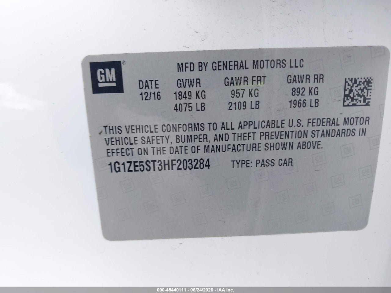 2017 CHEVROLET MALIBU 1LT thumbnail 10