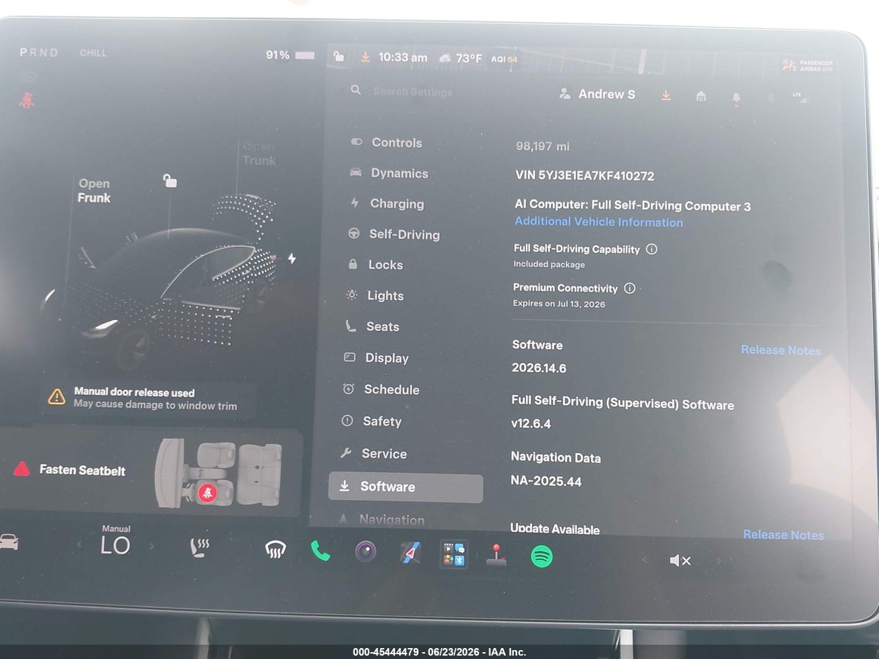 2019 TESLA MODEL 3 LONG RANGE/MID RANGE/STANDARD RANGE/STANDARD RANGE PLUS thumbnail 8