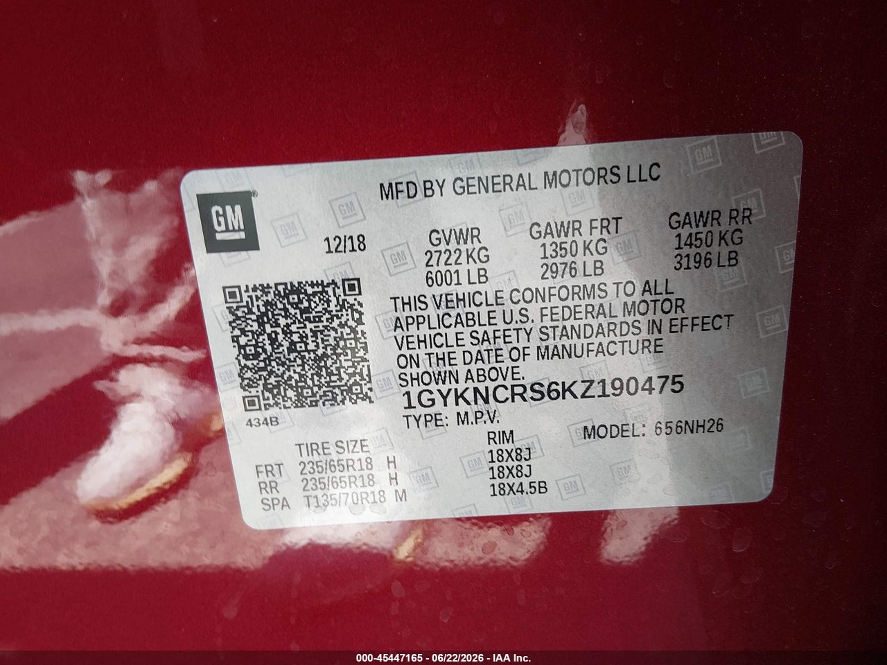 2019 CADILLAC XT5 LUXURY thumbnail 10