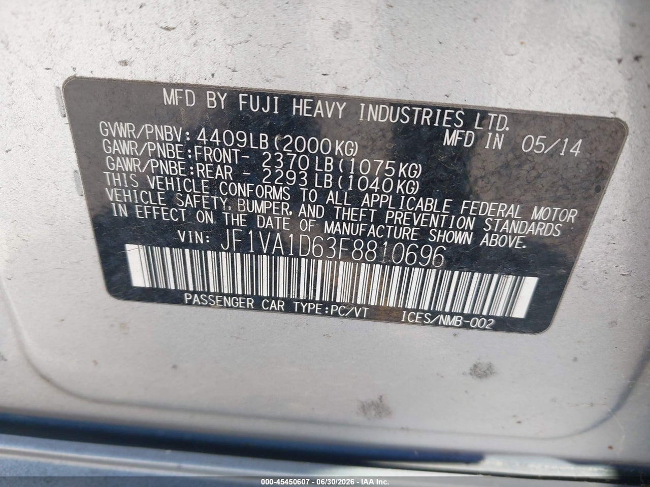 2015 SUBARU WRX PREMIUM thumbnail 10