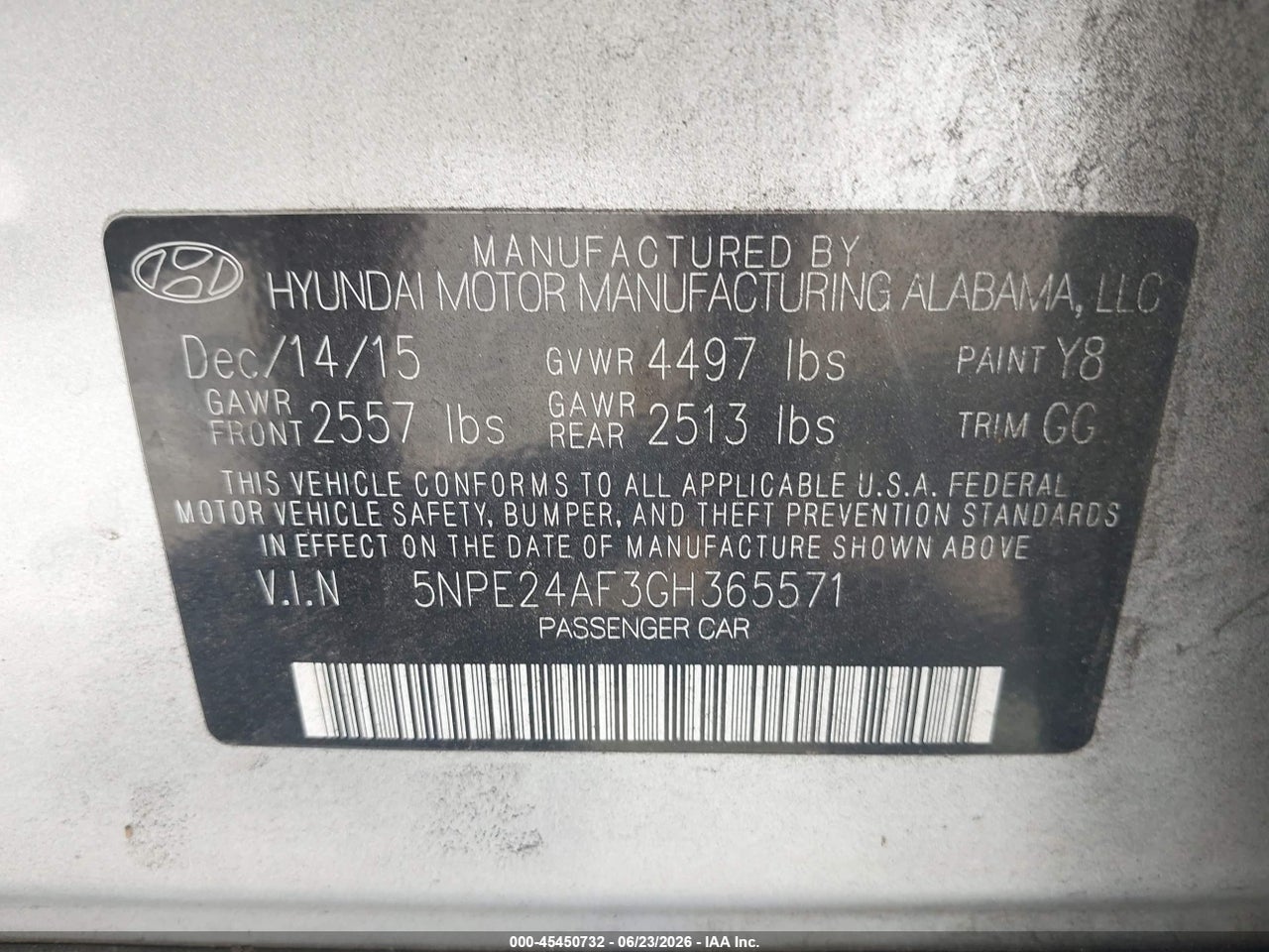 2016 HYUNDAI SONATA SE thumbnail 10