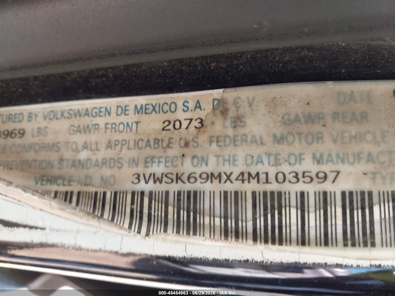 2004 VOLKSWAGEN JETTA GLS 2.0L thumbnail 10