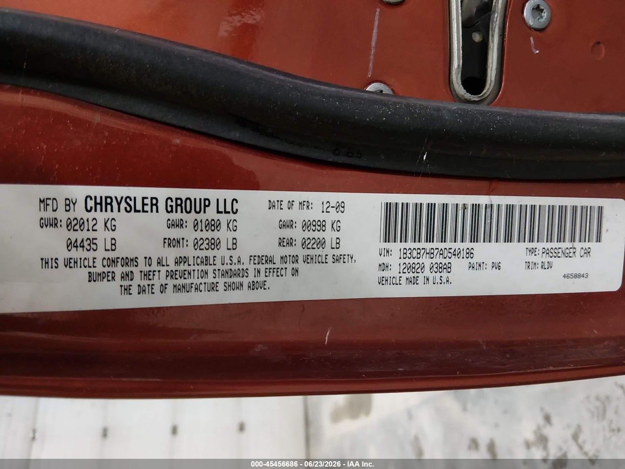 2010 DODGE CALIBER R/T thumbnail 10