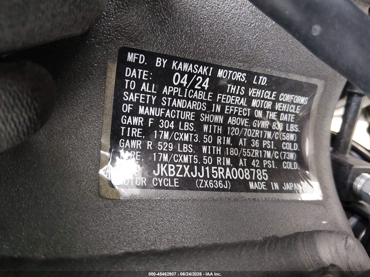2024 KAWASAKI ZX636 K thumbnail 11
