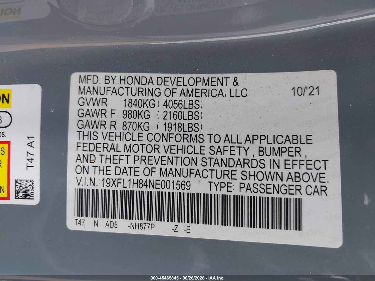 2022 HONDA CIVIC SPORT TOURING thumbnail 10