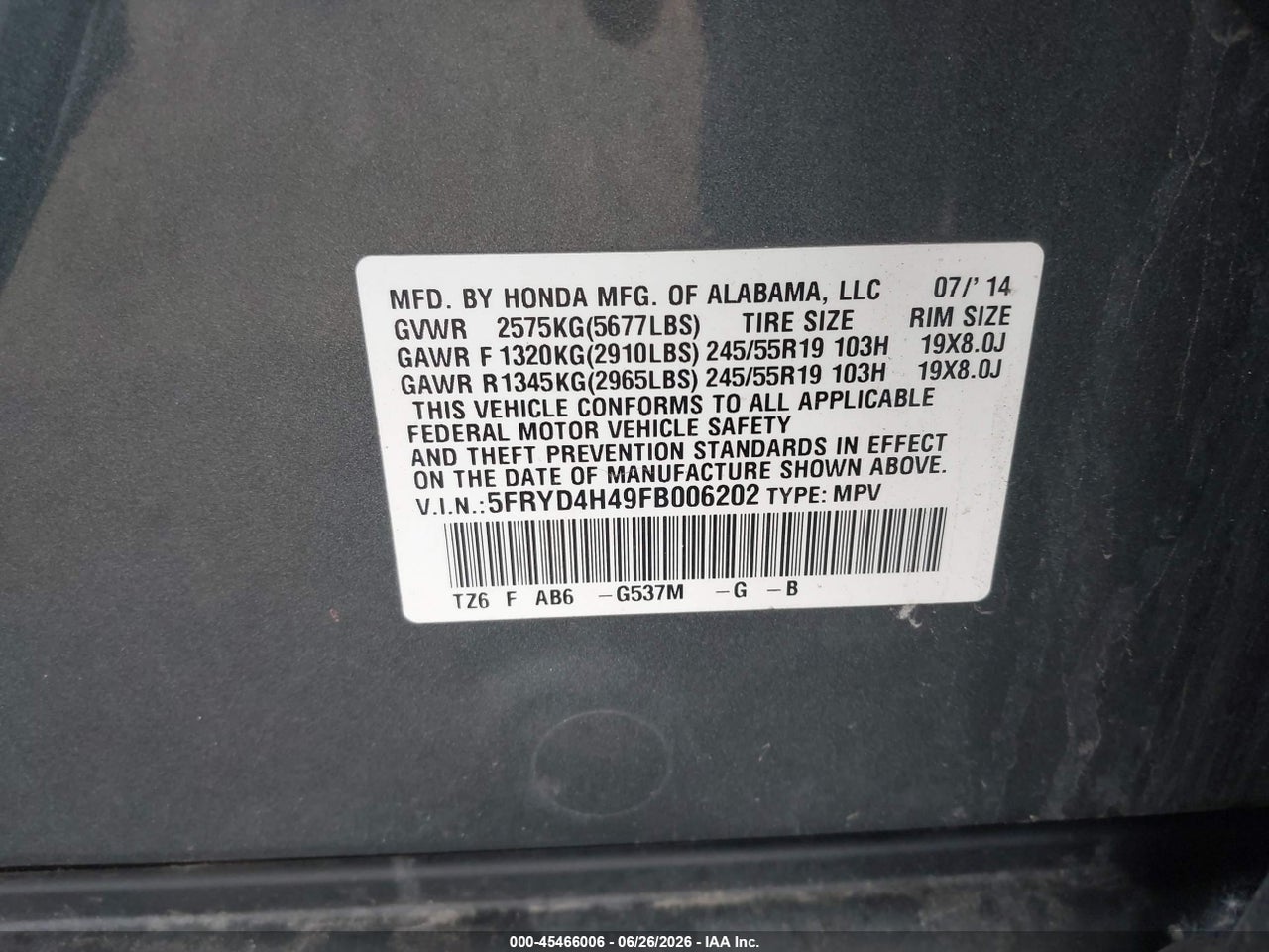 2015 ACURA MDX TECHNOLOGY PACKAGE thumbnail 10