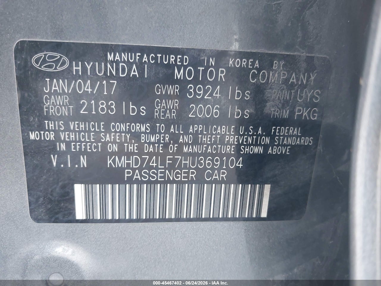 2017 HYUNDAI ELANTRA SE thumbnail 10